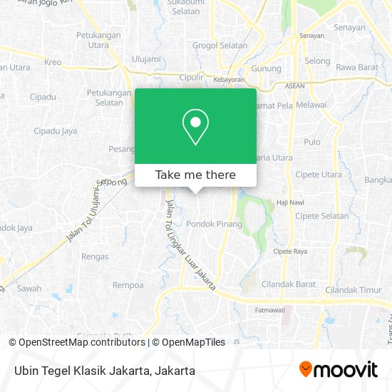 Ubin Tegel Klasik Jakarta map