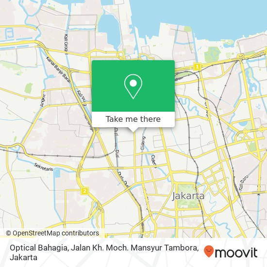 Optical Bahagia, Jalan Kh. Moch. Mansyur Tambora map