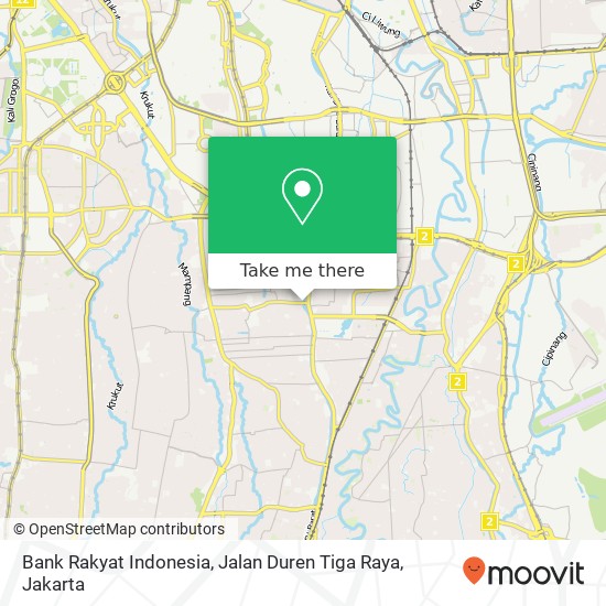 Bank Rakyat Indonesia, Jalan Duren Tiga Raya map