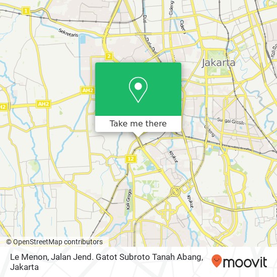 Le Menon, Jalan Jend. Gatot Subroto Tanah Abang map