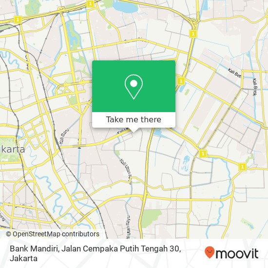 Bank Mandiri, Jalan Cempaka Putih Tengah 30 map