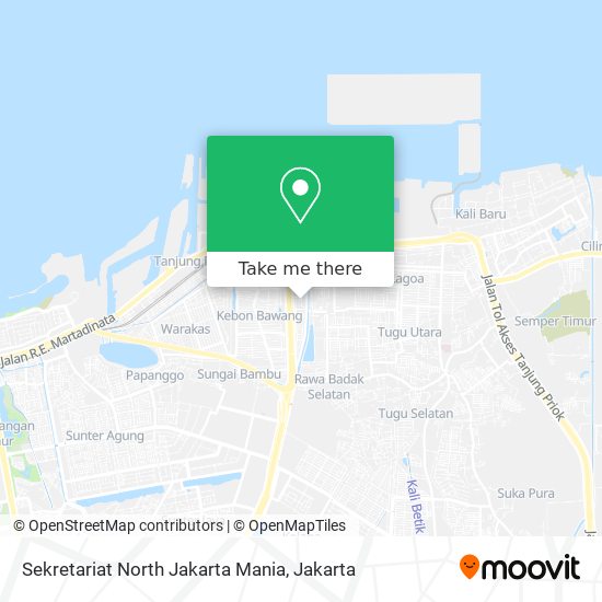 Sekretariat North Jakarta Mania map