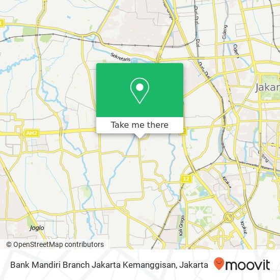 Bank Mandiri Branch Jakarta Kemanggisan, Jalan Kemanggisan Raya Palmerah map