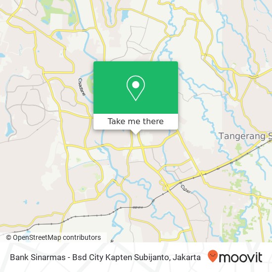 Bank Sinarmas - Bsd City Kapten Subijanto, Serpong map