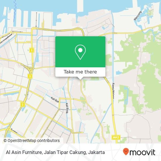 Al Asin Furniture, Jalan Tipar Cakung map