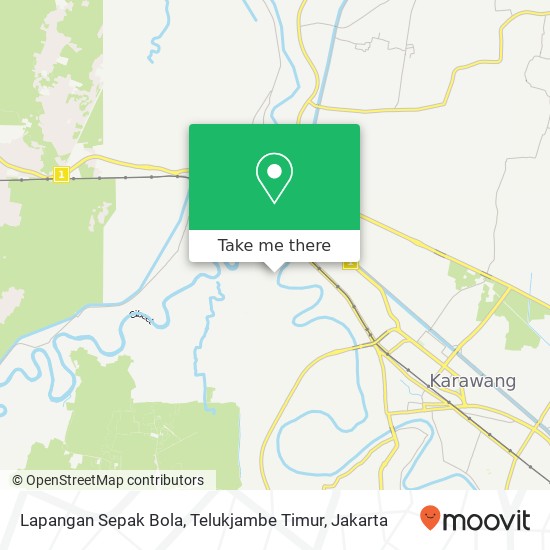 Lapangan Sepak Bola, Telukjambe Timur map