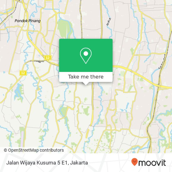 Jalan Wijaya Kusuma 5 E1, Cilandak map