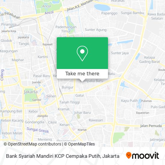 Bank Syariah Mandiri KCP Cempaka Putih map