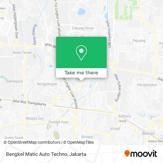 Bengkel Matic Auto Techno map