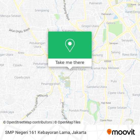 SMP Negeri 161 Kebayoran Lama map