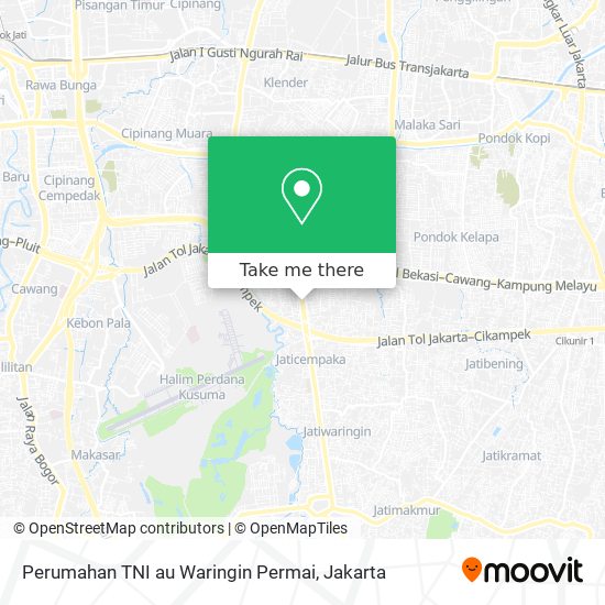 Perumahan TNI au Waringin Permai map