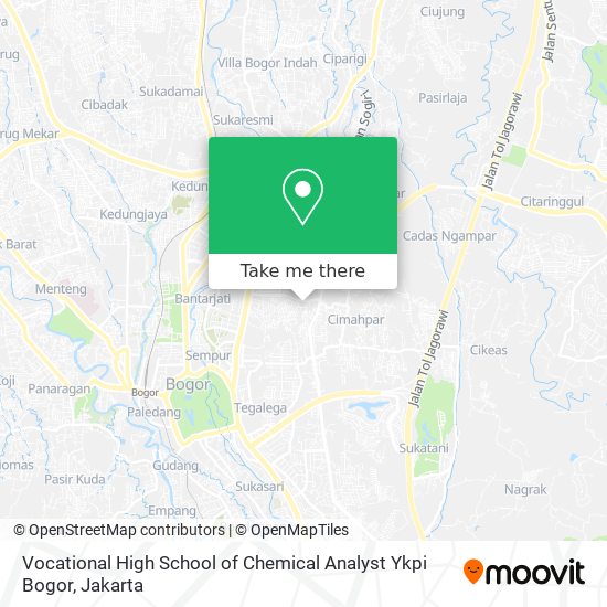 Vocational High School of Chemical Analyst Ykpi Bogor map