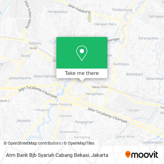 Atm Bank Bjb Syariah Cabang Bekasi map