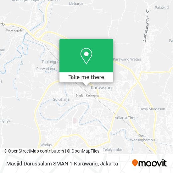 Masjid Darussalam SMAN 1 Karawang map