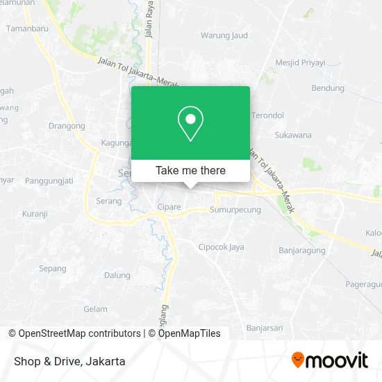 Shop & Drive map