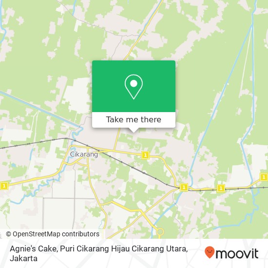 Agnie's Cake, Puri Cikarang Hijau Cikarang Utara map