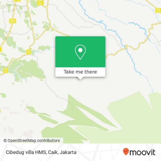 Cibedug villa HMS, Caik map