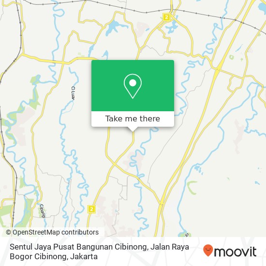 Sentul Jaya Pusat Bangunan Cibinong, Jalan Raya Bogor Cibinong map