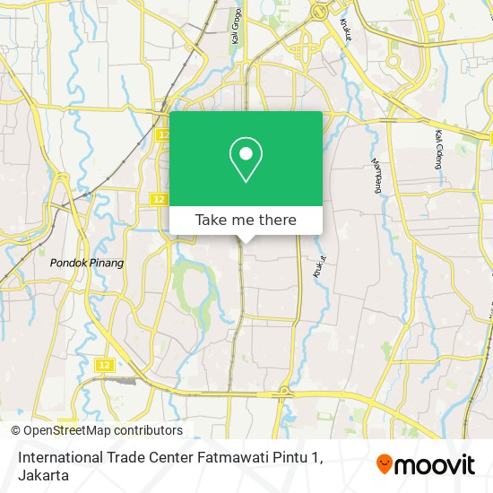 International Trade Center Fatmawati Pintu 1 map