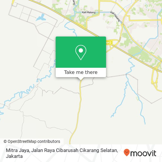 Mitra Jaya, Jalan Raya Cibarusah Cikarang Selatan map