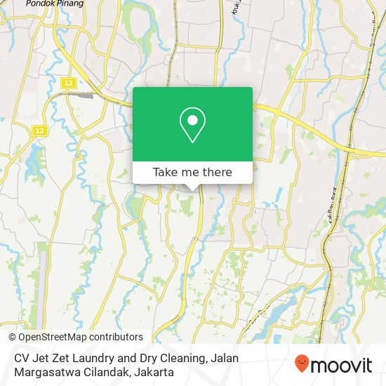 CV Jet Zet Laundry and Dry Cleaning, Jalan Margasatwa Cilandak map