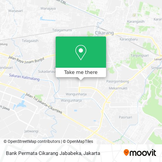 Bank Permata Cikarang Jababeka map