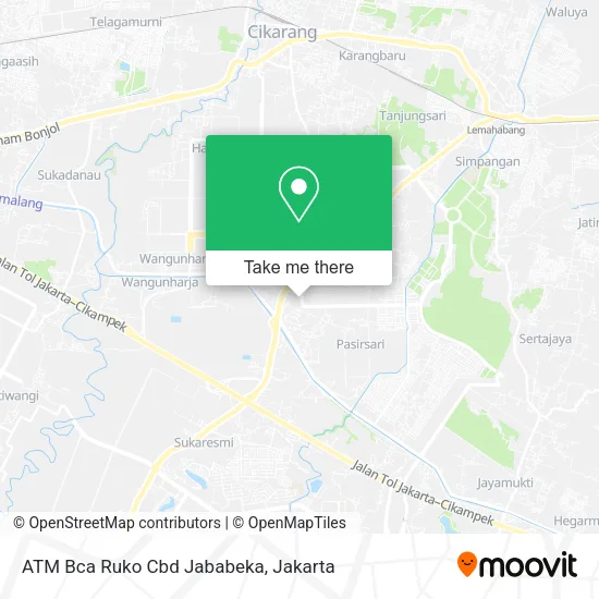 ATM Bca Ruko Cbd Jababeka map