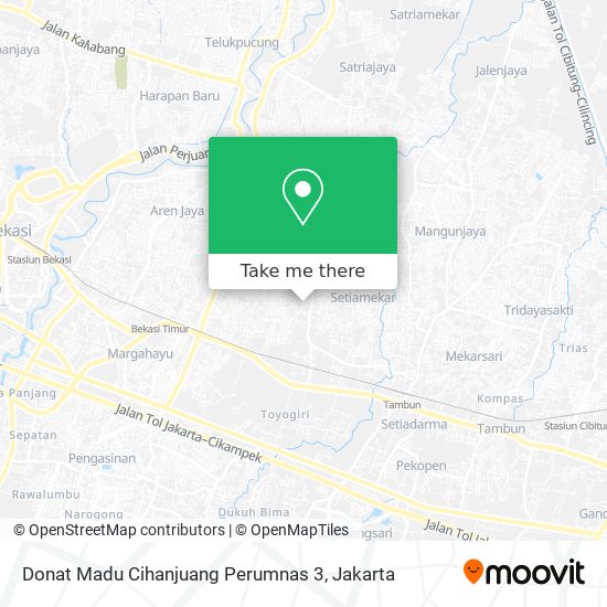 Donat Madu Cihanjuang Perumnas 3 map