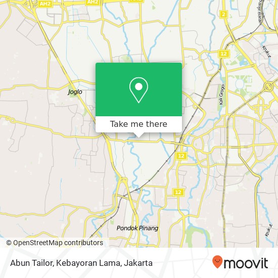 Abun Tailor, Kebayoran Lama map