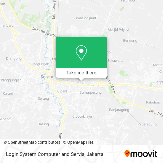 Login System Computer and Servis, Jalan Trip Jamaksari Serang map