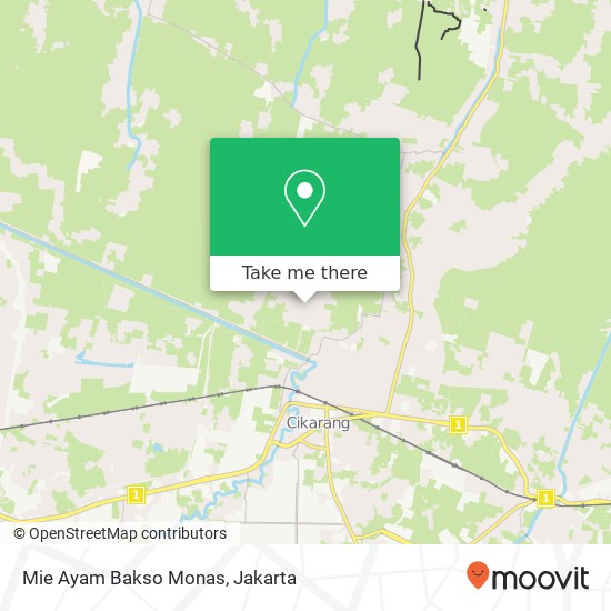 Mie Ayam Bakso Monas, Gramapuri Persada map