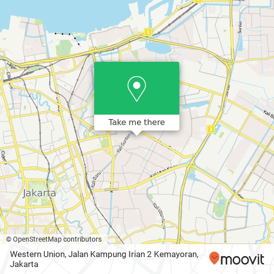 Western Union, Jalan Kampung Irian 2 Kemayoran map