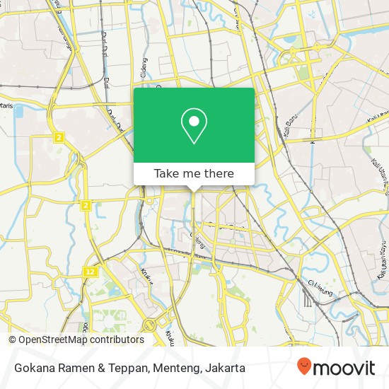 Gokana Ramen & Teppan, Menteng map