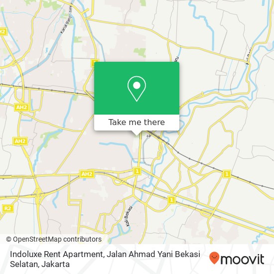 Indoluxe Rent Apartment, Jalan Ahmad Yani Bekasi Selatan map