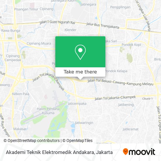 Akademi Teknik Elektromedik Andakara map