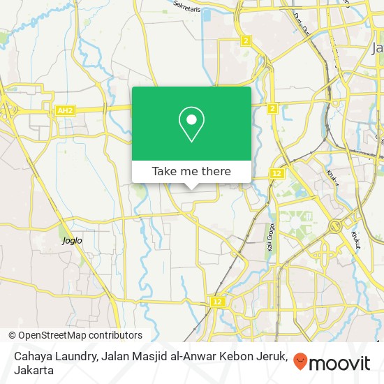 Cahaya Laundry, Jalan Masjid al-Anwar Kebon Jeruk map