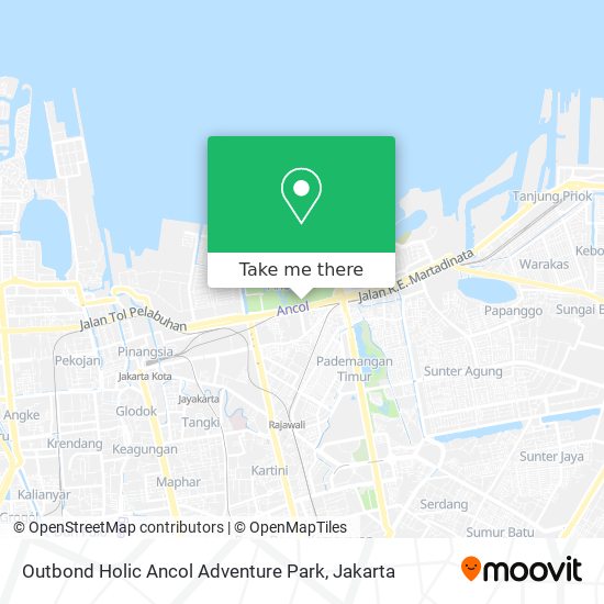 Outbond Holic Ancol Adventure Park map