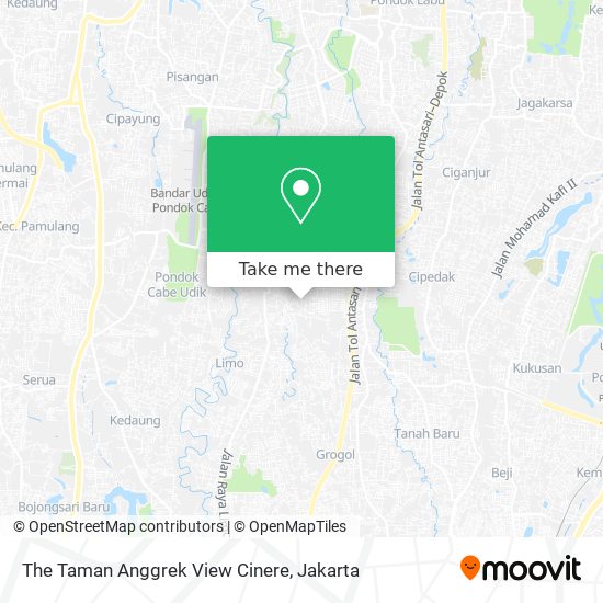 The Taman Anggrek View Cinere map