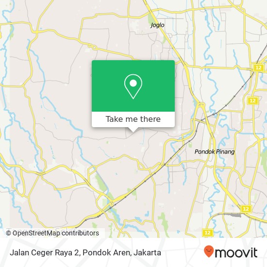 Jalan Ceger Raya 2, Pondok Aren map