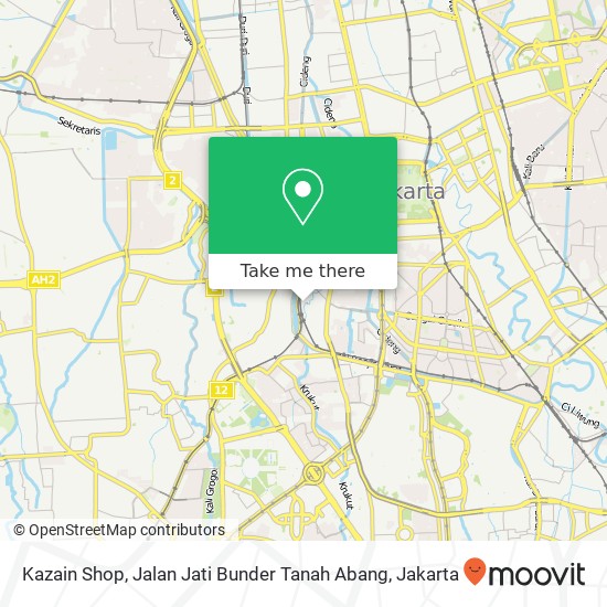 Kazain Shop, Jalan Jati Bunder Tanah Abang map