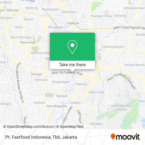 Pt. Fastfood Indonesia, Tbk map