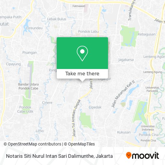 Notaris Siti Nurul Intan Sari Dalimunthe map