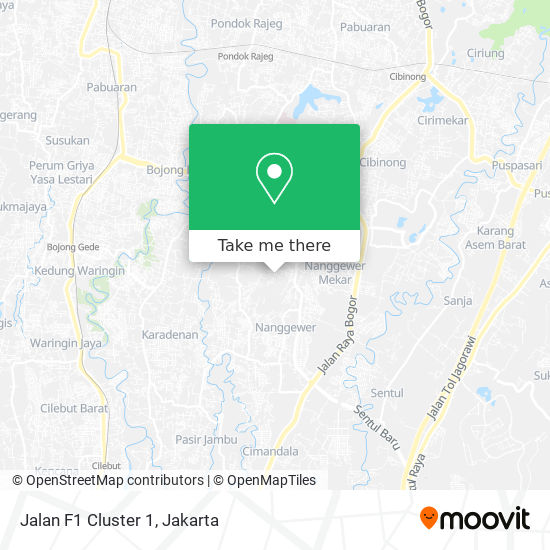 Jalan F1 Cluster 1 map