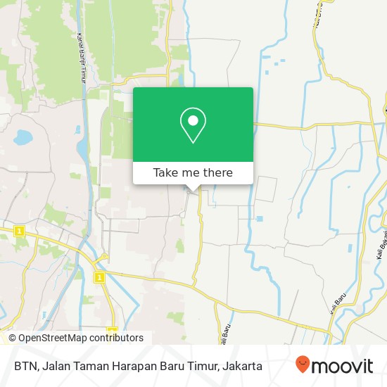 BTN, Jalan Taman Harapan Baru Timur map