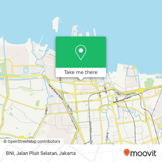 BNI, Jalan Pluit Selatan map