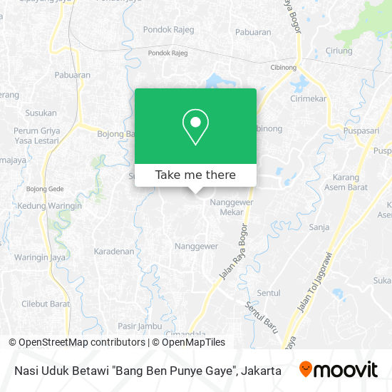 Nasi Uduk Betawi "Bang Ben Punye Gaye" map