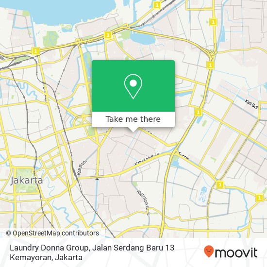 Laundry Donna Group, Jalan Serdang Baru 13 Kemayoran map