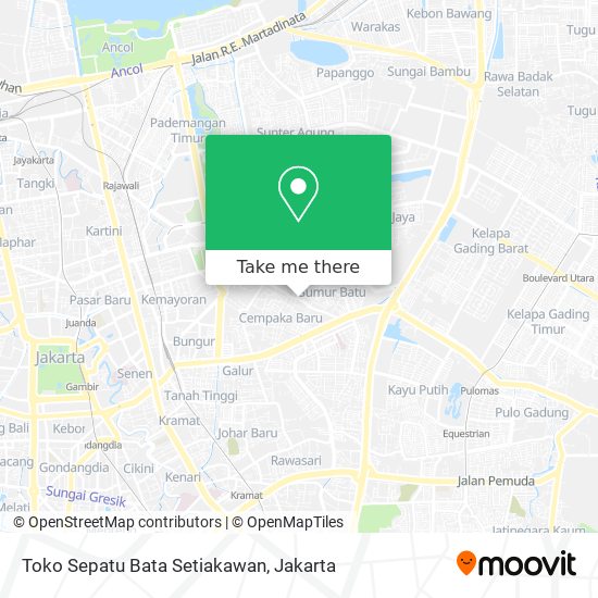 Toko Sepatu Bata Setiakawan map