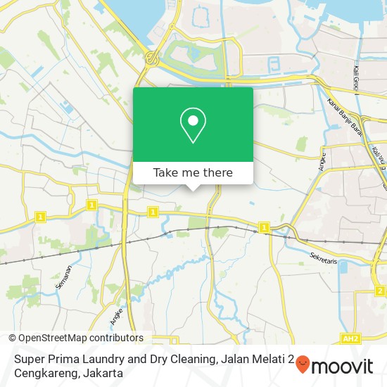 Super Prima Laundry and Dry Cleaning, Jalan Melati 2 Cengkareng map