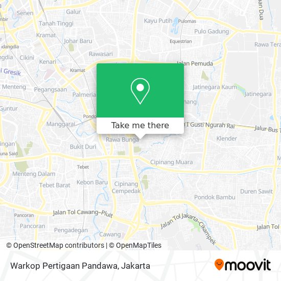 Warkop Pertigaan Pandawa map